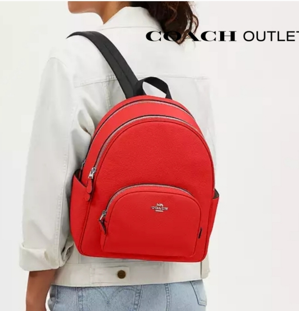 New! Coach Vibrant Red Backpack #5666